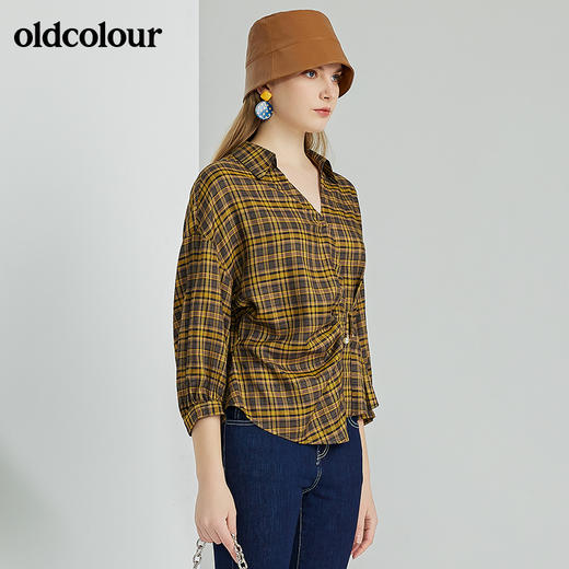 oldcolour2022春季新款时尚气质休闲百搭长袖衬衫O13013366 商品图4