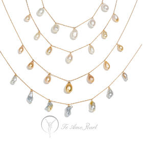 Natural天恩系列【风铃】海水Keshi珍珠项链