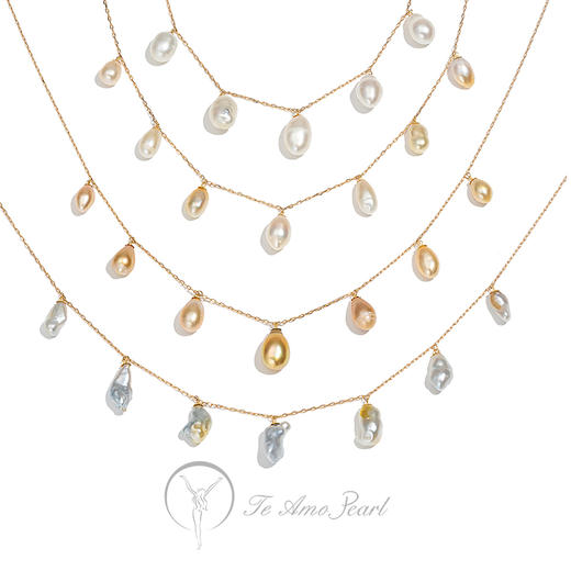 Natural天恩系列【风铃】海水Keshi珍珠项链 商品图0