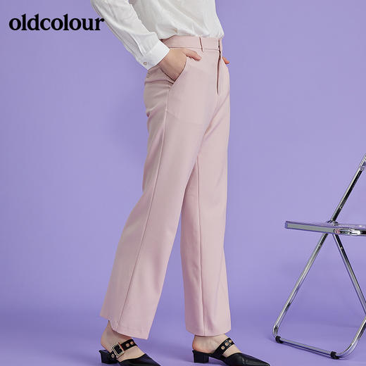 oldcolour2022春季新款时尚气质修身百搭休闲阔腿长裤O12073277 商品图6