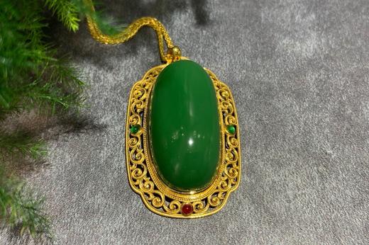 【御珠宫坊】金镶碧玉吊坠 商品图5