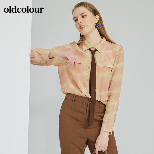 oldcolour2022春季新款时尚气质休闲百搭长袖衬衫O12013248 商品图2