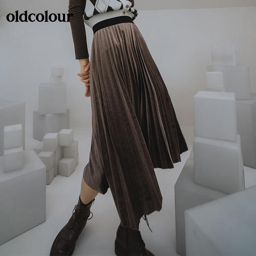 oldcolour2022春季新品商场同款气质休闲百搭长裙GO11063603 商品图0