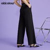 oldcolour春季新款气质高腰垂感修身显瘦阔腿长裤O11073114 商品缩略图4