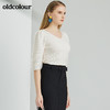 oldcolour2022春季新款时尚气质修身百搭中袖针织套头衫O12052223 商品缩略图3