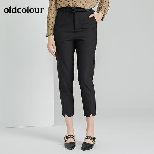 oldcolour春季新款时尚气质通勤百搭休闲长裤O11073107 商品图0