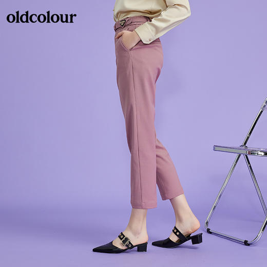 oldcolour春季新款时尚气质通勤百搭休闲长裤O11073107 商品图3