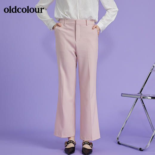oldcolour2022春季新款时尚气质修身百搭休闲阔腿长裤O12073277 商品图7