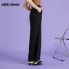 oldcolour春季新款气质高腰垂感修身显瘦阔腿长裤O11073114 商品缩略图2