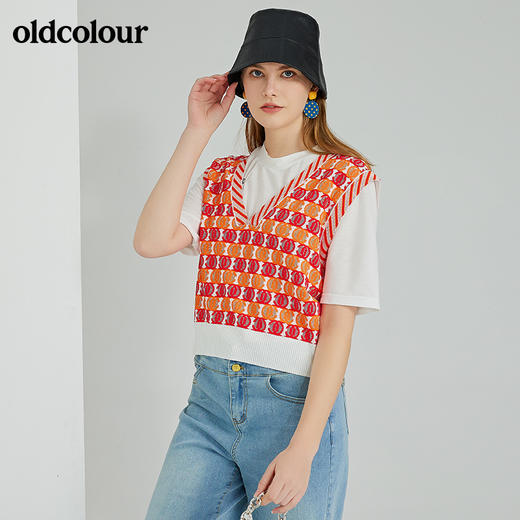 oldcolour春季新款时尚气质休闲百搭针织背心O13051323 商品图2