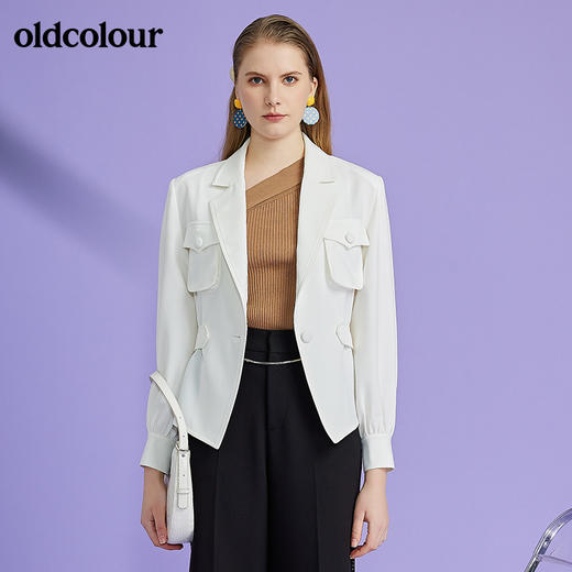oldcolour2022春季新款气质修身西装短外套O12041204 商品图0