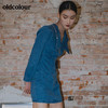 oldcolour春季新品商场同款气质水洗牛仔连衣裙GO11107667 商品缩略图3