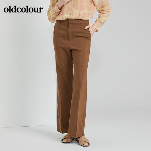 oldcolour2022春季新款时尚气质修身百搭休闲阔腿长裤O12073277 商品图3