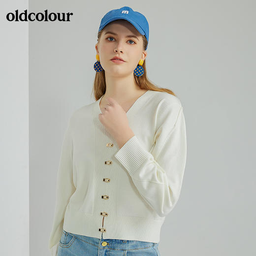 oldcolour2022春季新品商场同款气质毛织套头衫女O11052126 商品图2