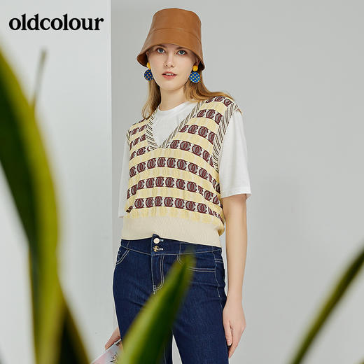 oldcolour春季新款时尚气质休闲百搭针织背心O13051323 商品图3