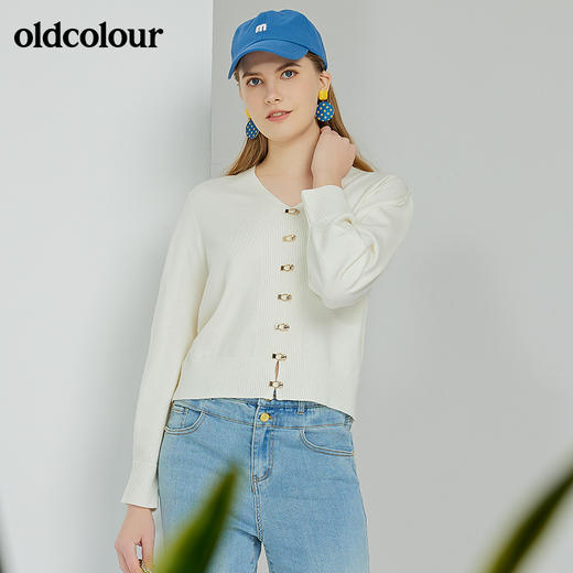 oldcolour2022春季新品商场同款气质毛织套头衫女O11052126 商品图3