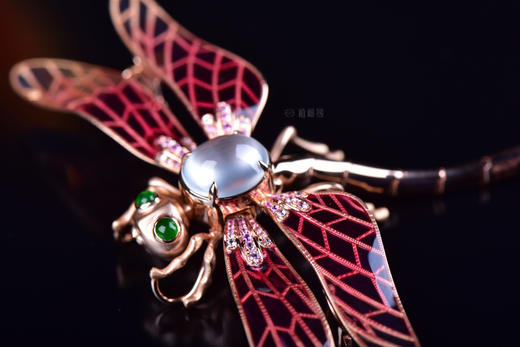 【一飞冲天】粉蜻蜓白蛋胸针-XZ12102009 商品图4