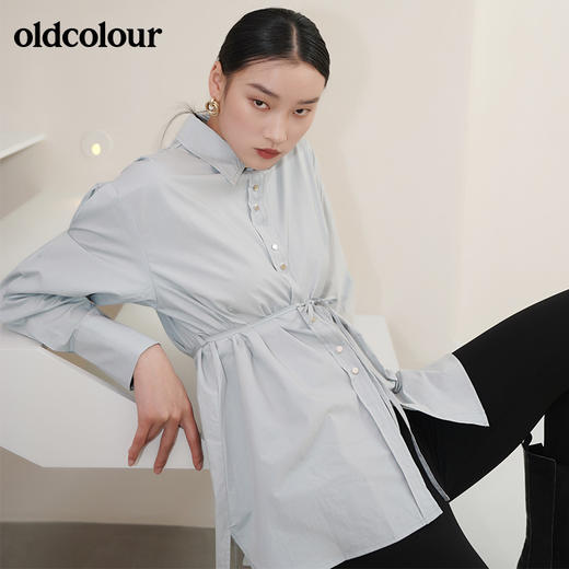 oldcolour2022春季新品商场同款气质休闲长袖衬衫女GO11013666 商品图5