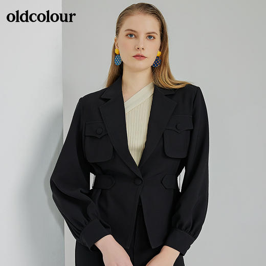 oldcolour2022春季新款气质修身西装短外套O12041204 商品图3