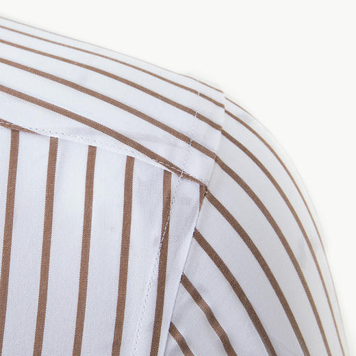 【100棉成衣免烫】罗蒙春款长袖衬衫男士商务正装通勤抗皱条纹衬衣 商品图2