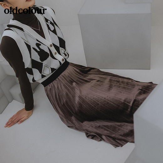 oldcolour2022春季新品商场同款气质休闲百搭长裙GO11063603 商品图3