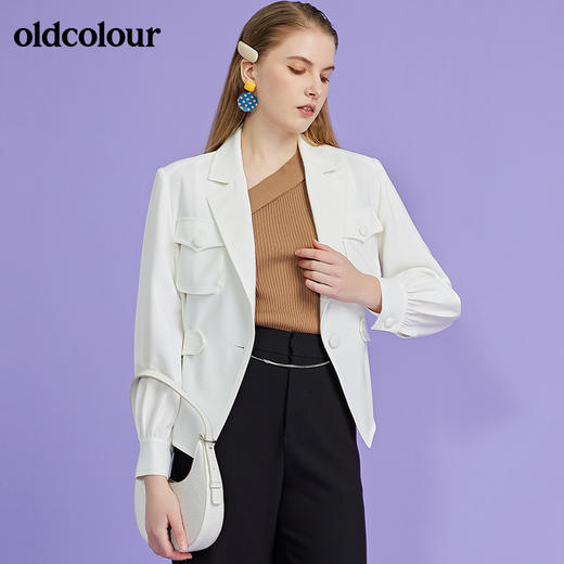 oldcolour2022春季新款气质修身西装短外套O12041204 商品图1