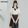 oldcolour2022春季新款时尚气质修身百搭短袖套头衫O13052338 商品缩略图9