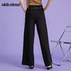 oldcolour春季新款气质高腰垂感修身显瘦阔腿长裤O11073114 商品缩略图3