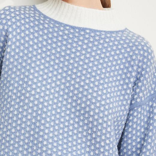 NC60L瑟俪（斯尔丽高端）舒适柔软低圆领拼色毛衣针织衫 商品图4