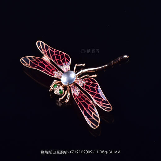 【一飞冲天】粉蜻蜓白蛋胸针-XZ12102009 商品图2