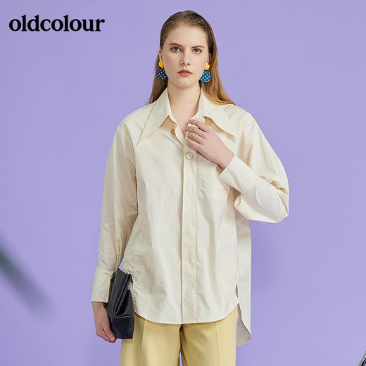 oldcolour2022春季新款时尚气质通勤百搭长袖衬衫O12013216 商品图3