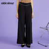 oldcolour春季新款气质高腰垂感修身显瘦阔腿长裤O11073114 商品缩略图1