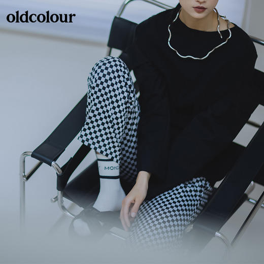oldcolour2022春季新品商场同款休闲棋盘格长裤女GO11073662 商品图4