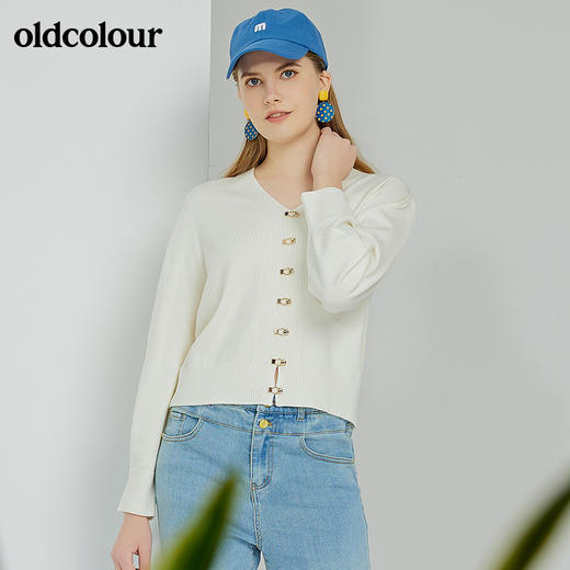 oldcolour2022春季新品商场同款气质毛织套头衫女O11052126 商品图0