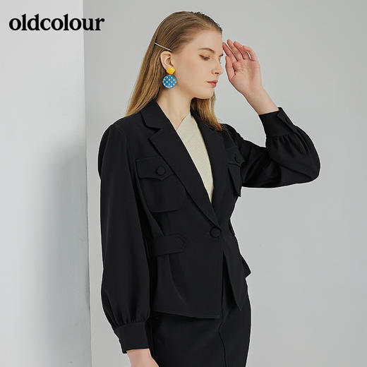 oldcolour2022春季新款气质修身西装短外套O12041204 商品图4