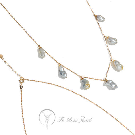 Natural天恩系列【风铃】海水Keshi珍珠项链 商品图2