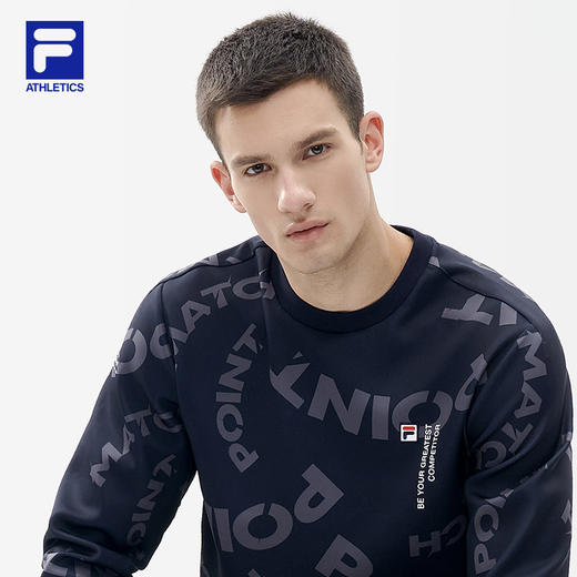 FILA男士卫衣2022年春季新款套头休闲运动上衣A11M213202F 商品图2