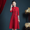 上海旗袍厂JC-5185春秋新款婚宴礼服改良旗袍年轻款气质显瘦连衣裙 商品缩略图1