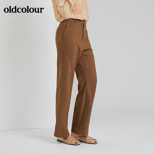 oldcolour2022春季新款时尚气质修身百搭休闲阔腿长裤O12073277 商品图1