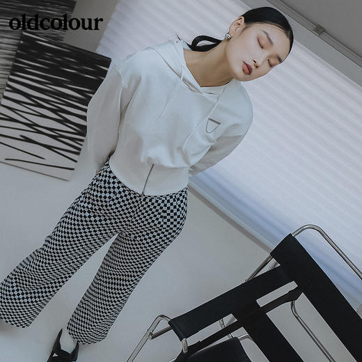 oldcolour2022春季新品商场同款长袖连帽卫衣女GO11023648 商品图0