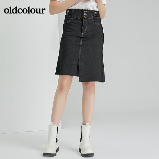 oldcolour2022春季新品商场同款休闲气质中裙O11062143 商品图0