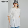 oldcolour2022春季新款时尚气质休闲百搭短袖T恤O13021322 商品缩略图0