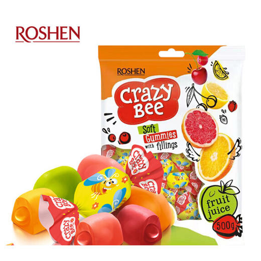 如胜疯狂小蜜蜂水果味凝胶糖果【500g】 商品图0