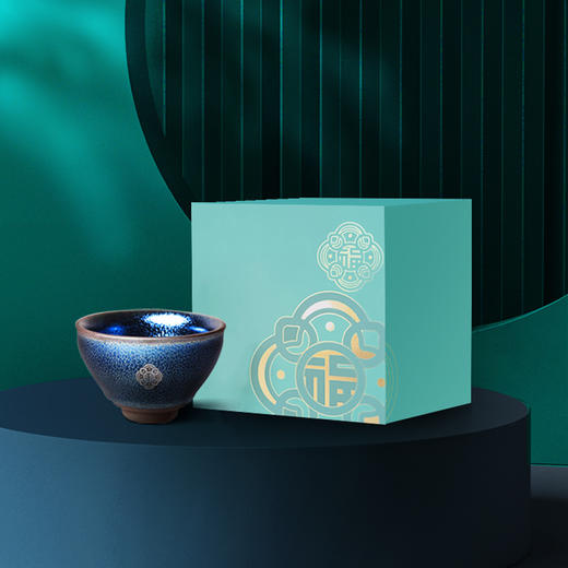 鸿福祥瑞·纯银建盏  春节高档礼品 收藏佳品 商品图1