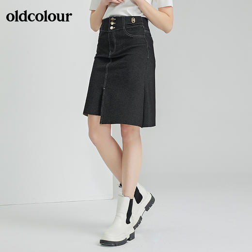 oldcolour2022春季新品商场同款休闲气质中裙O11062143 商品图1