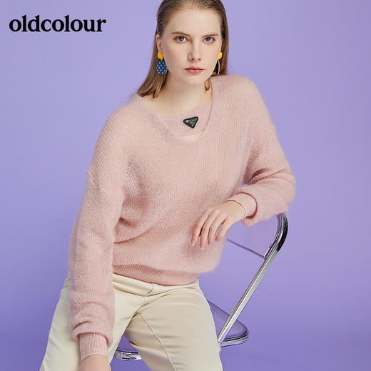 oldcolour2022春季新品商场同款气质毛织套头衫女O11052162 商品图1