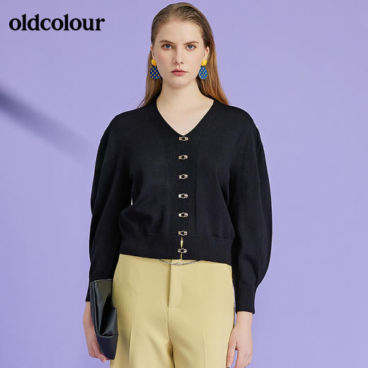 oldcolour2022春季新品商场同款气质毛织套头衫女O11052126 商品图7