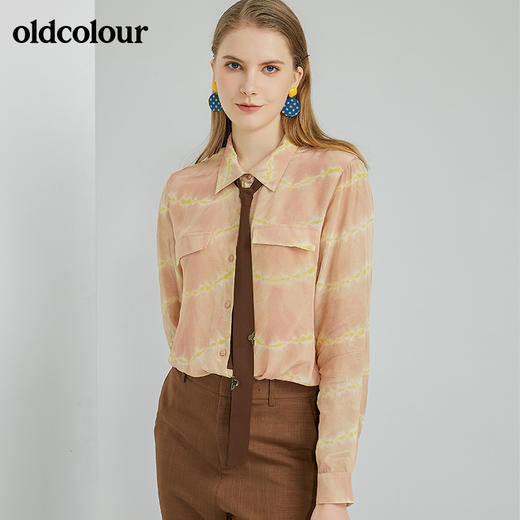 oldcolour2022春季新款时尚气质休闲百搭长袖衬衫O12013248 商品图3