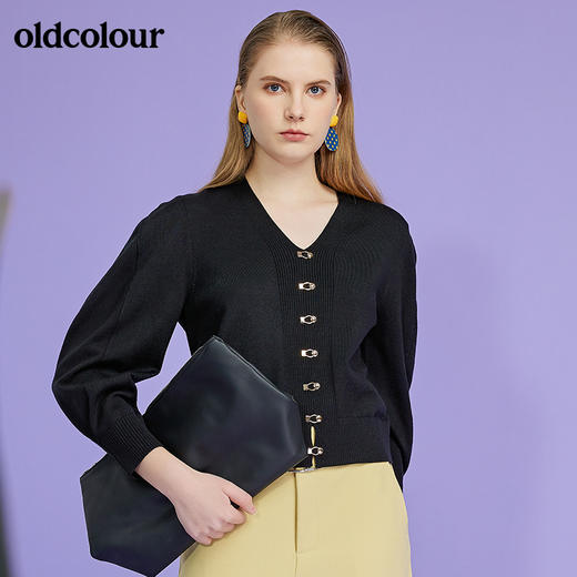 oldcolour2022春季新品商场同款气质毛织套头衫女O11052126 商品图8