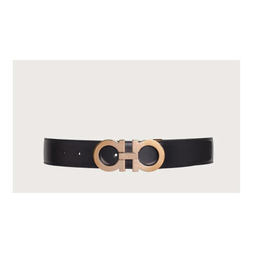 FERRAGAMO 菲拉格慕 男士双面可调节 GANCINI 腰带 黑色 67 A166 725453 商品图0